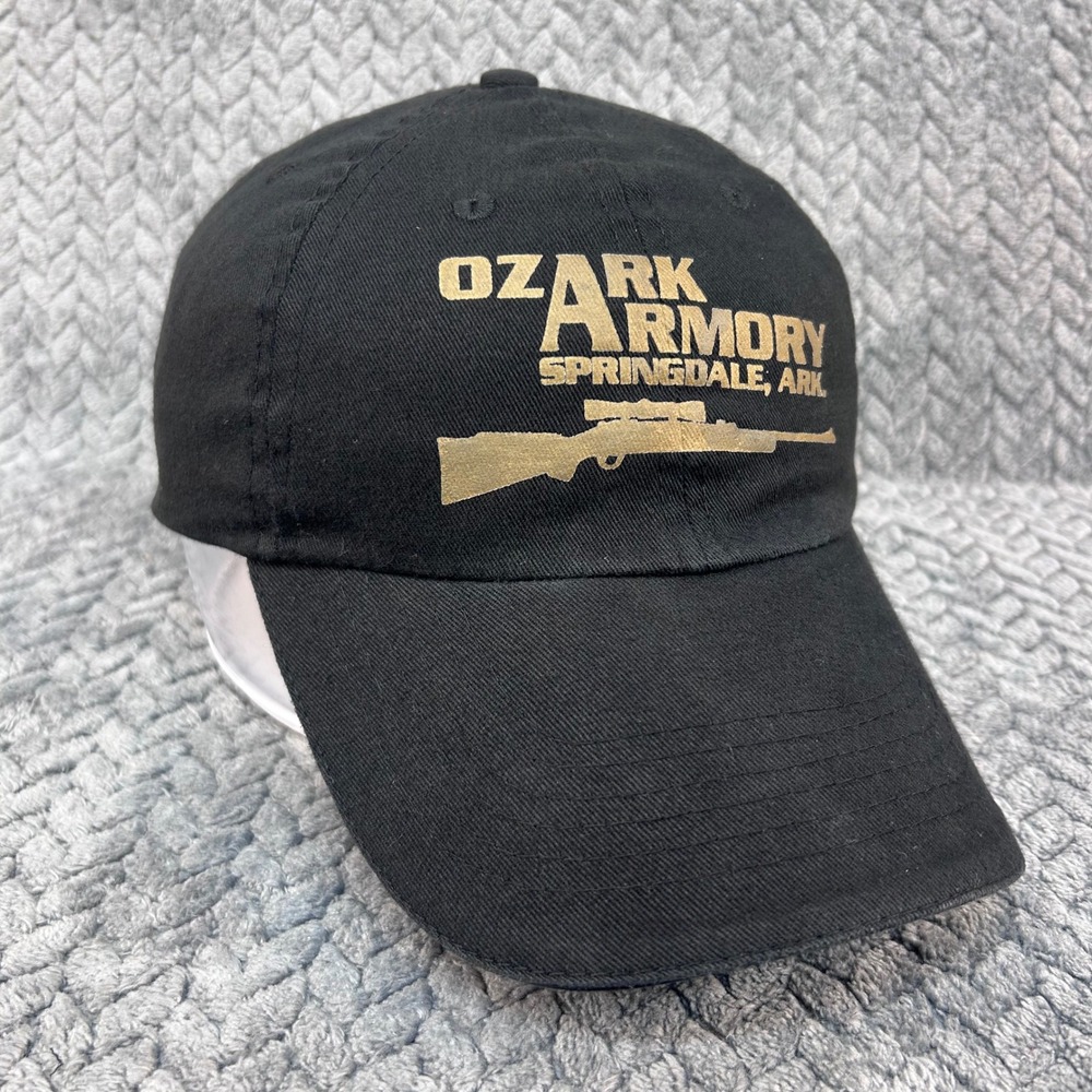 Ozark Armory Rifle Graphic Mens Black Norwood Baseball Hat Adjustable OSFM
